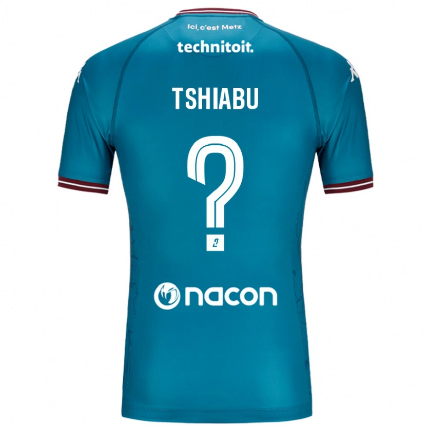 Danxen Hombre Camiseta Joan Tshiabu #0 Azul Petróleo 2ª Equipación 2024/25 La Camisa