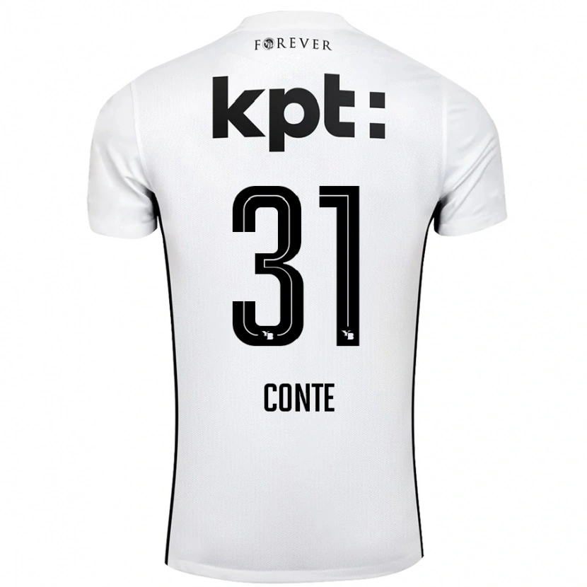 Danxen Hombre Camiseta Facinet Conte #31 Blanco Negro 2ª Equipación 2024/25 La Camisa