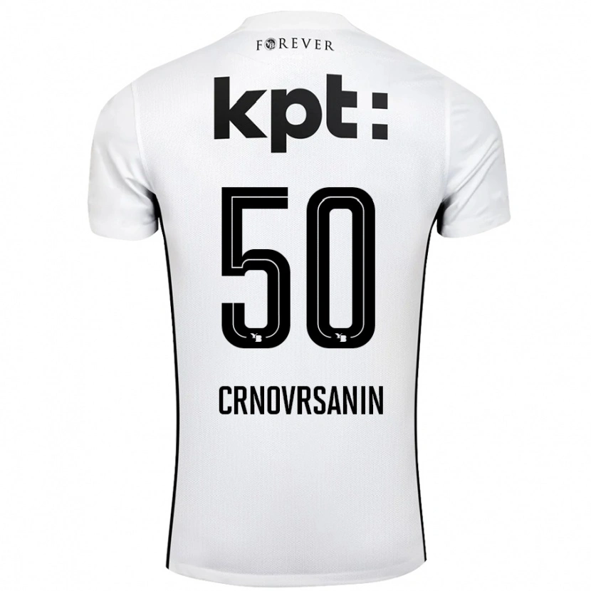 Danxen Hombre Camiseta Sadin Crnovrsanin #50 Blanco Negro 2ª Equipación 2024/25 La Camisa