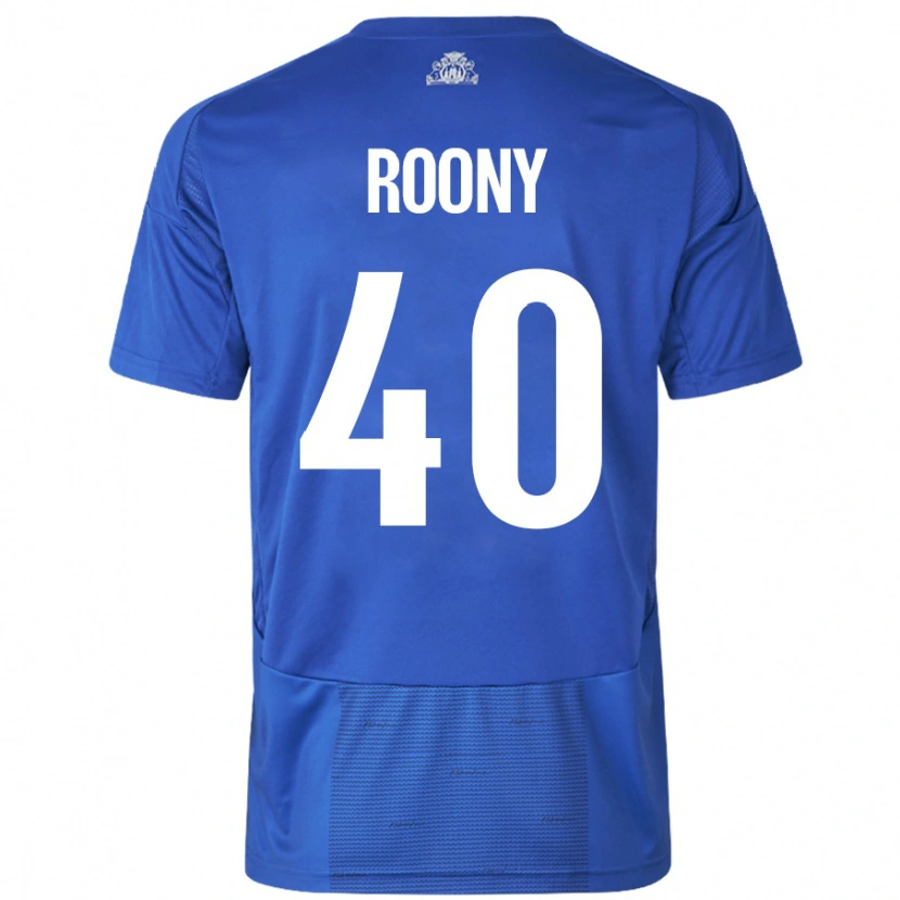 Danxen Hombre Camiseta Roony Bardghji #40 Blanco Azul 2ª Equipación 2024/25 La Camisa