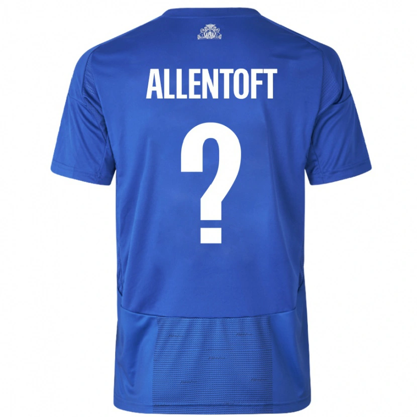 Danxen Hombre Camiseta Philip Allentoft #0 Blanco Azul 2ª Equipación 2024/25 La Camisa