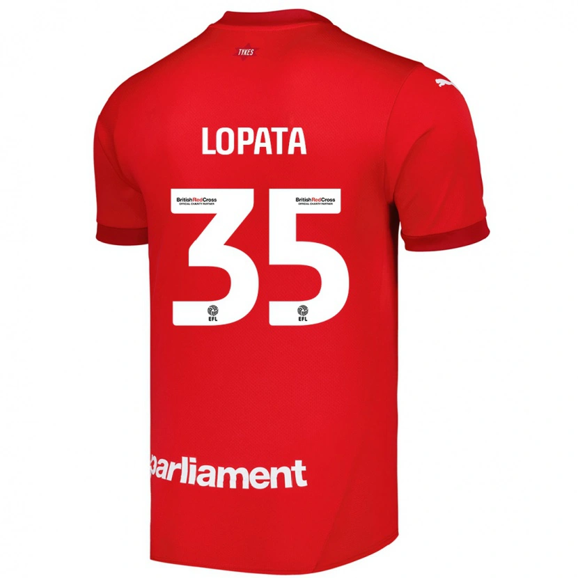 Danxen Mujer Camiseta Kacper Lopata #35 Rojo 1ª Equipación 2024/25 La Camisa