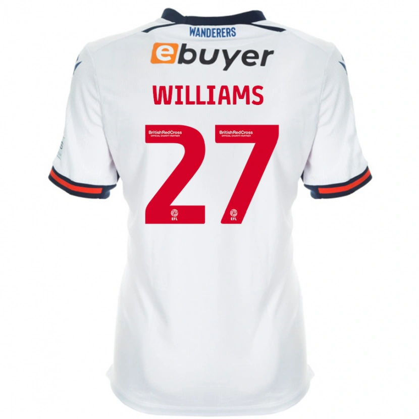 Danxen Mujer Camiseta Randell Williams #27 Blanco 1ª Equipación 2024/25 La Camisa