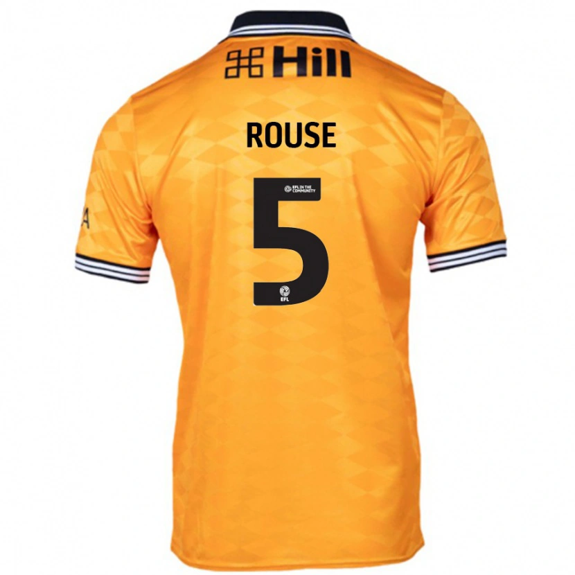 Danxen Mujer Camiseta Lauren Rouse #5 Naranja 1ª Equipación 2024/25 La Camisa