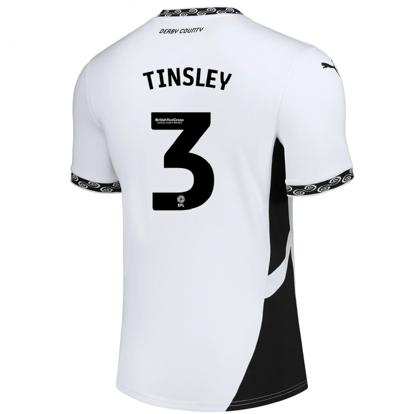 Danxen Mujer Camiseta Megan Tinsley #3 Blanco Negro 1ª Equipación 2024/25 La Camisa