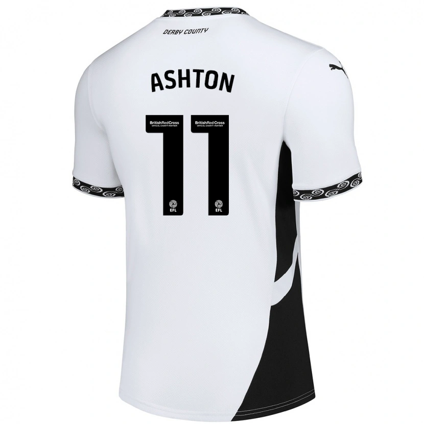 Danxen Mujer Camiseta Eleanor Ashton #11 Blanco Negro 1ª Equipación 2024/25 La Camisa