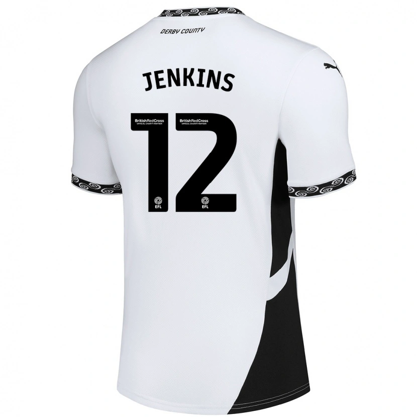 Danxen Mujer Camiseta Camille Jenkins #12 Blanco Negro 1ª Equipación 2024/25 La Camisa