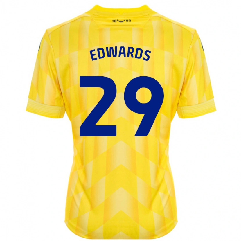 Danxen Mujer Camiseta Kyle Edwards #29 Amarillo 1ª Equipación 2024/25 La Camisa