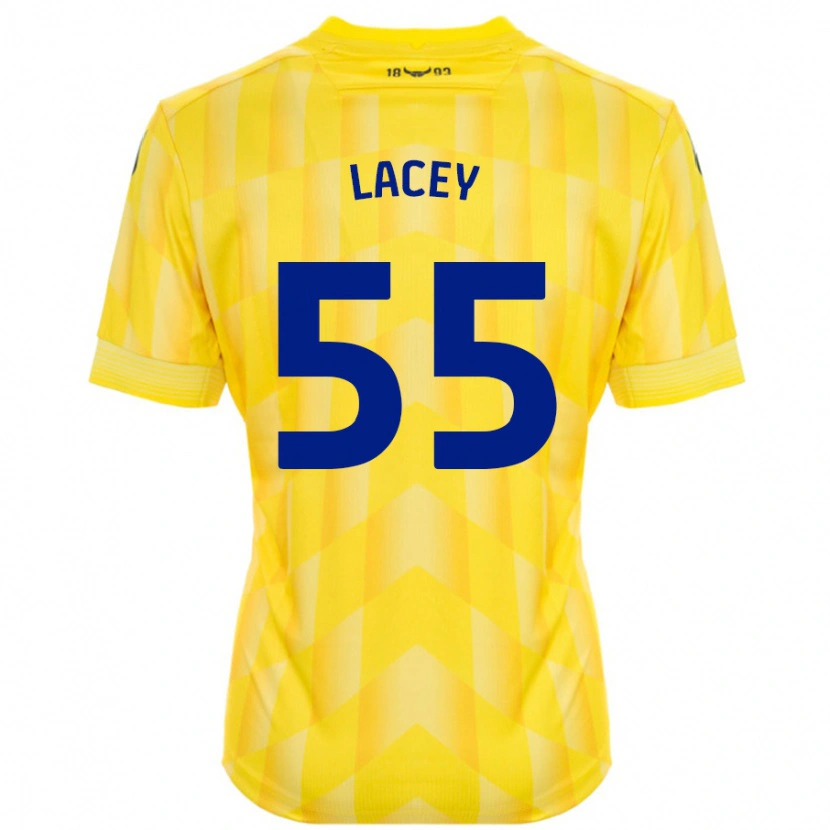 Danxen Mujer Camiseta Aaron Lacey #55 Amarillo 1ª Equipación 2024/25 La Camisa