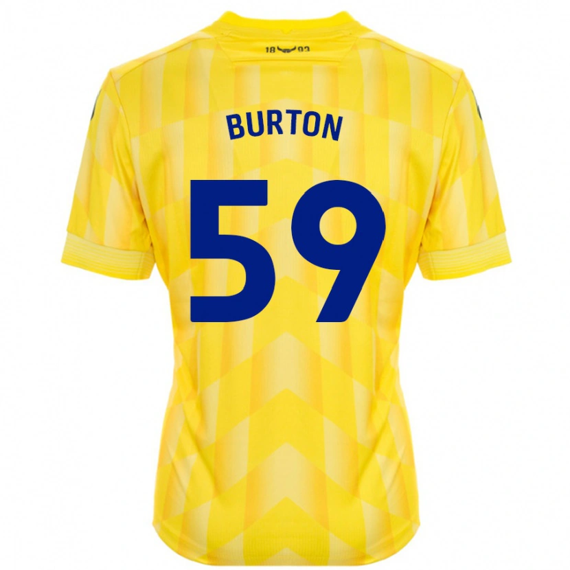 Danxen Mujer Camiseta Kasway Burton #59 Amarillo 1ª Equipación 2024/25 La Camisa