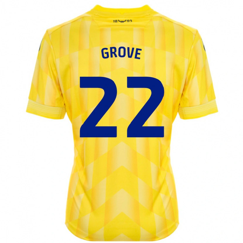 Danxen Mujer Camiseta Jade Grove #22 Amarillo 1ª Equipación 2024/25 La Camisa