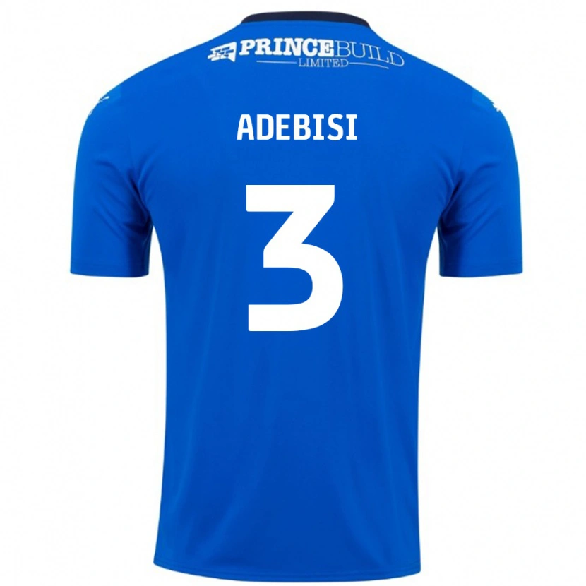 Danxen Mujer Camiseta Rio Adebisi #3 Azul Blanco 1ª Equipación 2024/25 La Camisa