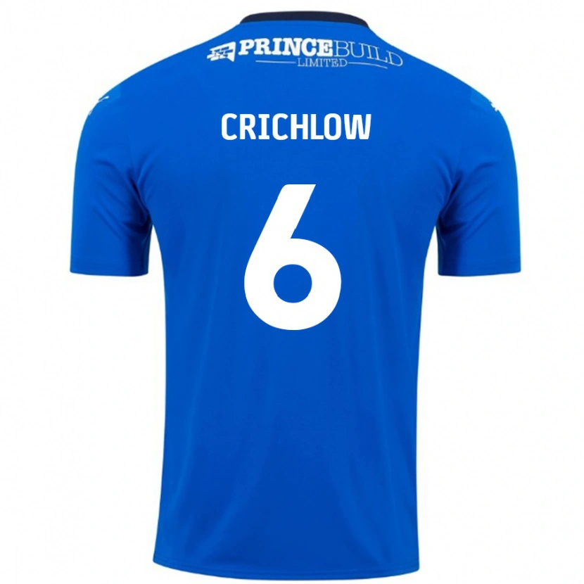 Danxen Mujer Camiseta Romoney Crichlow #6 Azul Blanco 1ª Equipación 2024/25 La Camisa