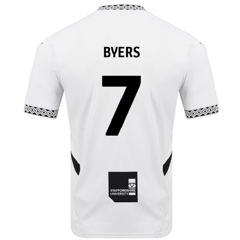 Danxen Mujer Camiseta George Byers #7 Blanco 1ª Equipación 2024/25 La Camisa