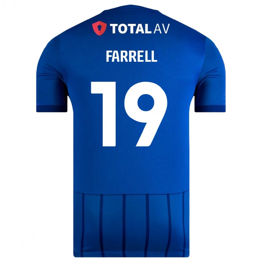 Danxen Mujer Camiseta Jacob Farrell #19 Azul 1ª Equipación 2024/25 La Camisa