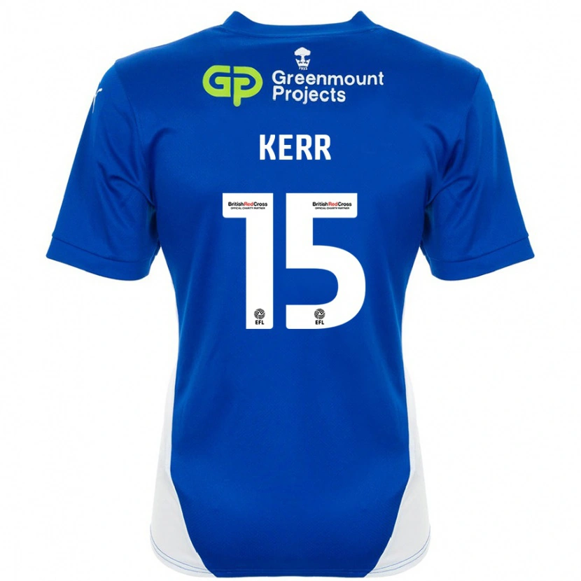 Danxen Mujer Camiseta Jason Kerr #15 Azul Blanco 1ª Equipación 2024/25 La Camisa