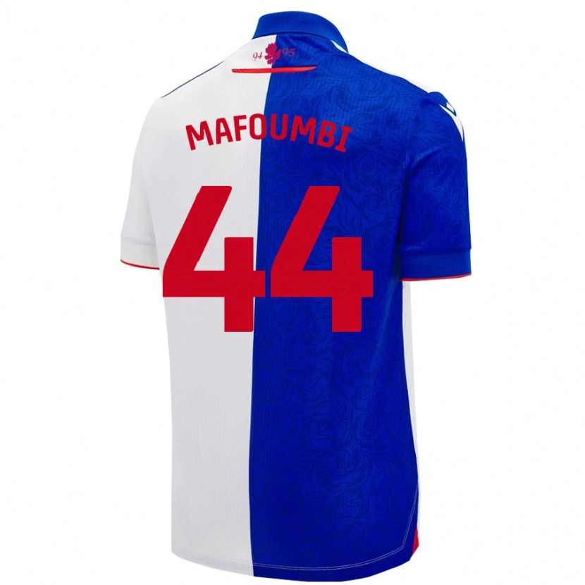 Danxen Mujer Camiseta Exaucé Mafoumbi #44 Azul Cielo Blanco 1ª Equipación 2024/25 La Camisa