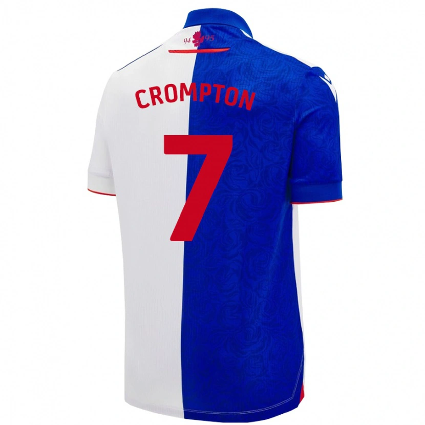 Danxen Mujer Camiseta Farah Crompton #7 Azul Cielo Blanco 1ª Equipación 2024/25 La Camisa