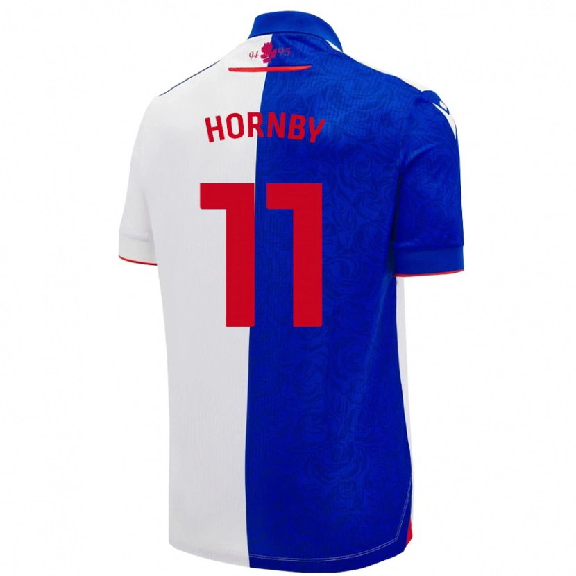 Danxen Mujer Camiseta Megan Hornby #11 Azul Cielo Blanco 1ª Equipación 2024/25 La Camisa