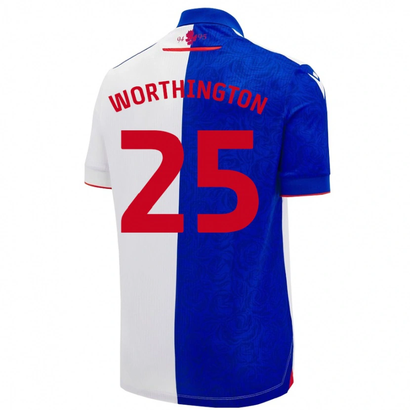 Danxen Mujer Camiseta Nicola Worthington #25 Azul Cielo Blanco 1ª Equipación 2024/25 La Camisa