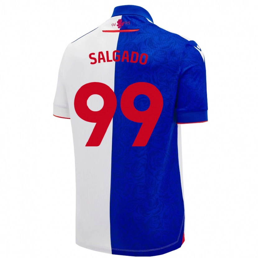 Danxen Mujer Camiseta Shanell Salgado #99 Azul Cielo Blanco 1ª Equipación 2024/25 La Camisa