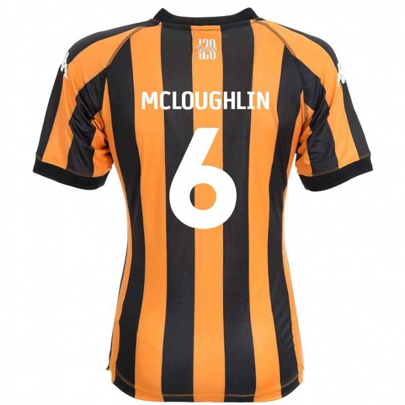 Danxen Mujer Camiseta Sean Mcloughlin #6 Negro Ámbar 1ª Equipación 2024/25 La Camisa