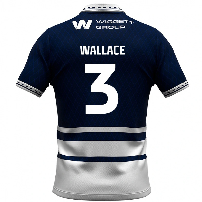 Danxen Mujer Camiseta Murray Wallace #3 Azul Marino Blanco 1ª Equipación 2024/25 La Camisa