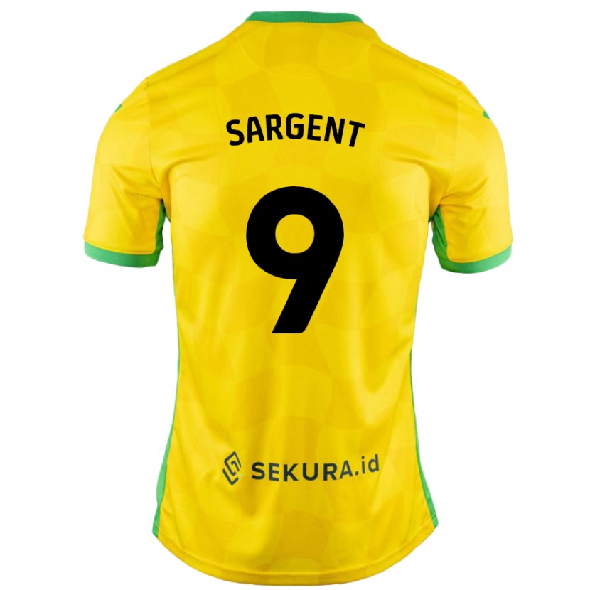 Danxen Mujer Camiseta Josh Sargent #9 Amarillo Verde 1ª Equipación 2024/25 La Camisa