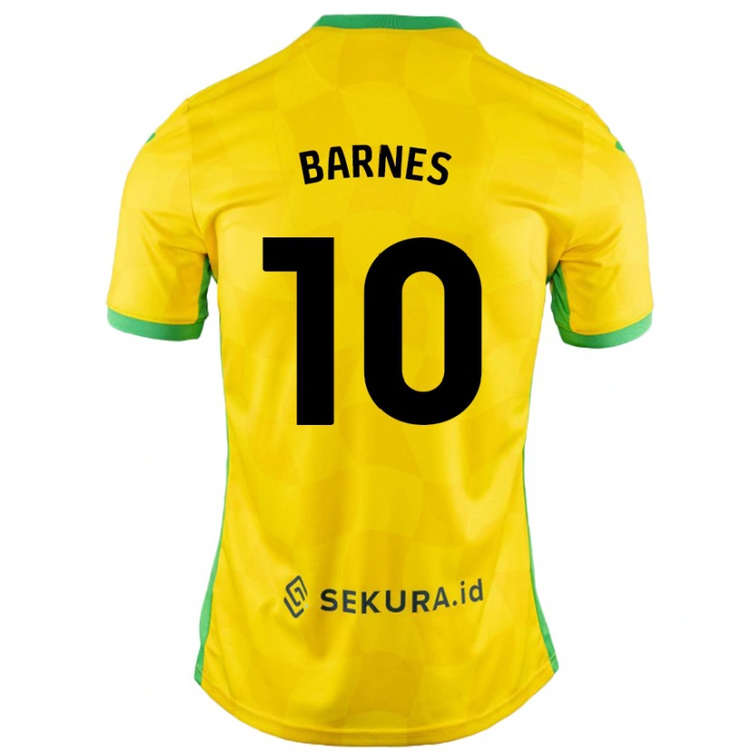 Danxen Mujer Camiseta Ashley Barnes #10 Amarillo Verde 1ª Equipación 2024/25 La Camisa