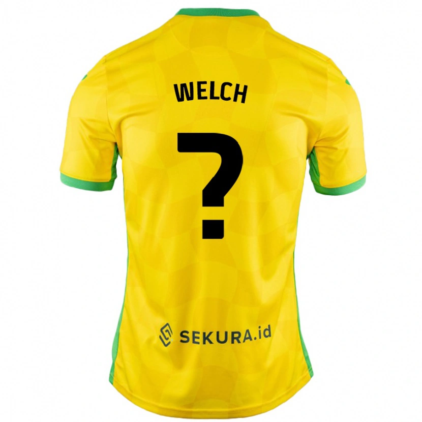 Danxen Mujer Camiseta Finley Welch #0 Amarillo Verde 1ª Equipación 2024/25 La Camisa