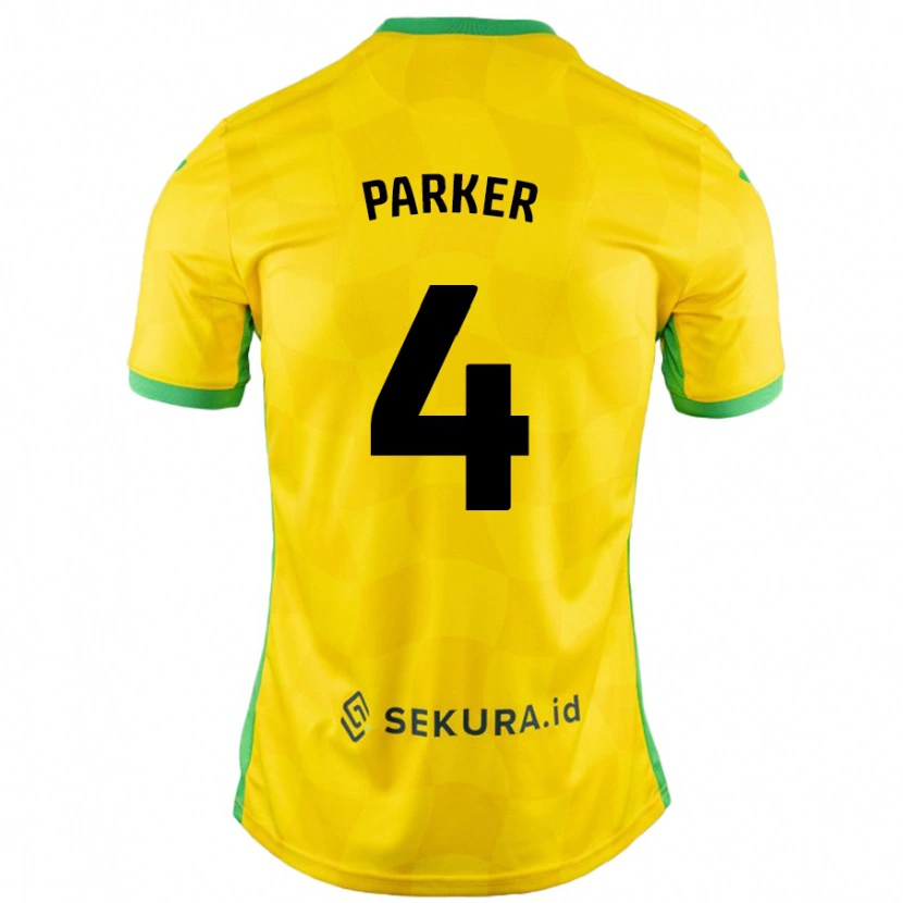 Danxen Mujer Camiseta Alice Parker #4 Amarillo Verde 1ª Equipación 2024/25 La Camisa