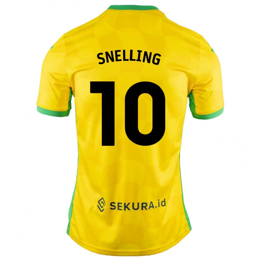 Danxen Mujer Camiseta Natasha Snelling #10 Amarillo Verde 1ª Equipación 2024/25 La Camisa