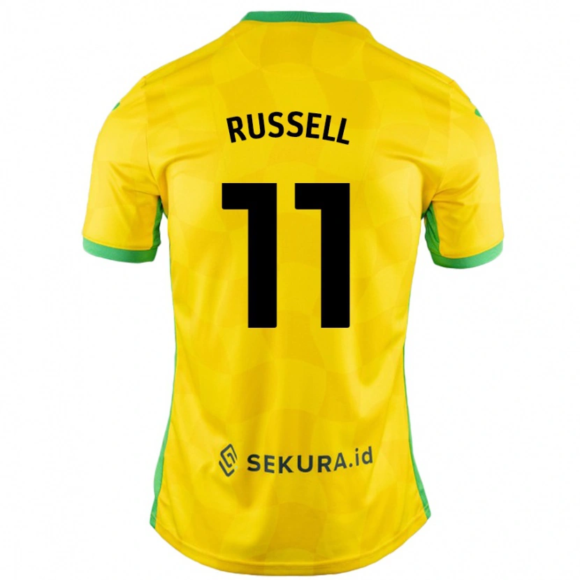 Danxen Mujer Camiseta Rebecca Russell #11 Amarillo Verde 1ª Equipación 2024/25 La Camisa