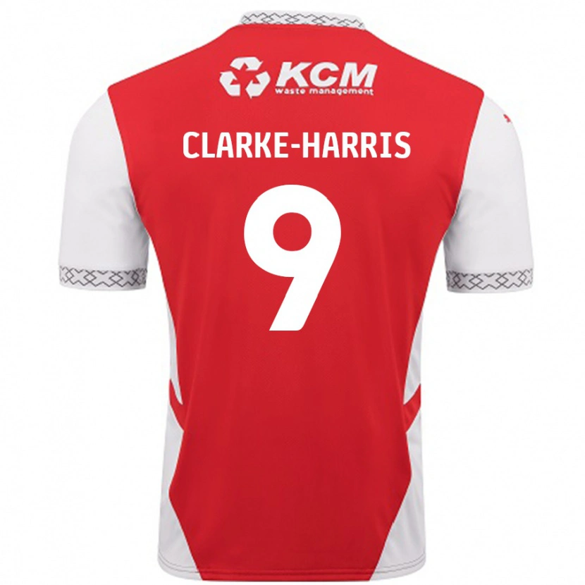 Danxen Mujer Camiseta Jonson Clarke-Harris #9 Rojo Blanco 1ª Equipación 2024/25 La Camisa