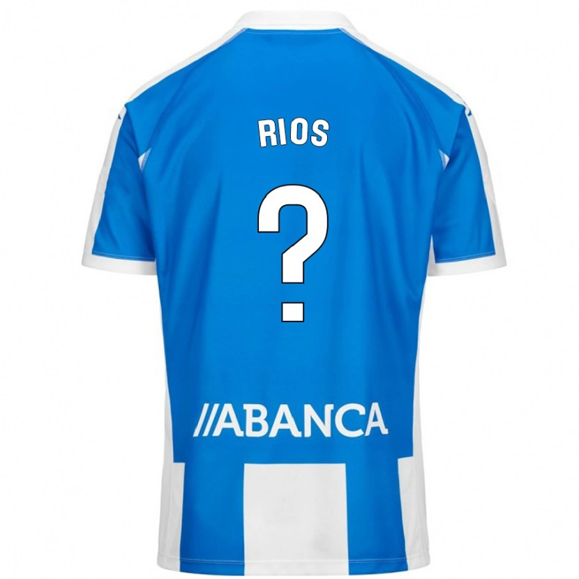 Danxen Mujer Camiseta Hugo Rios #0 Azul Blanco 1ª Equipación 2024/25 La Camisa