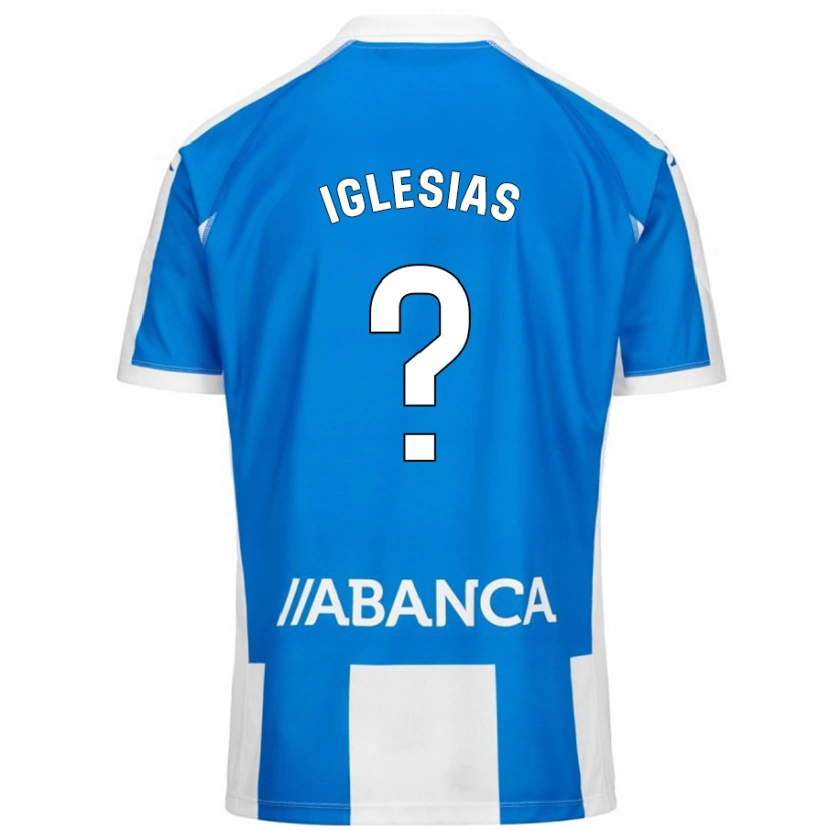 Danxen Mujer Camiseta Dylan Iglesias #0 Azul Blanco 1ª Equipación 2024/25 La Camisa