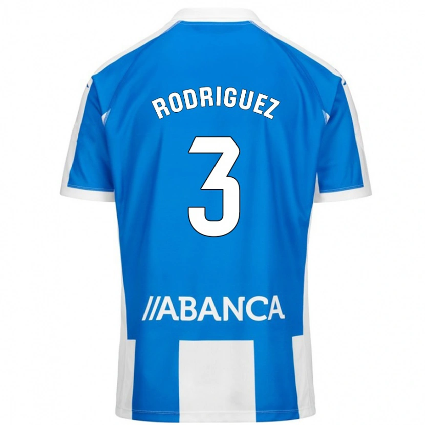 Danxen Mujer Camiseta Clara Rodríguez #3 Azul Blanco 1ª Equipación 2024/25 La Camisa