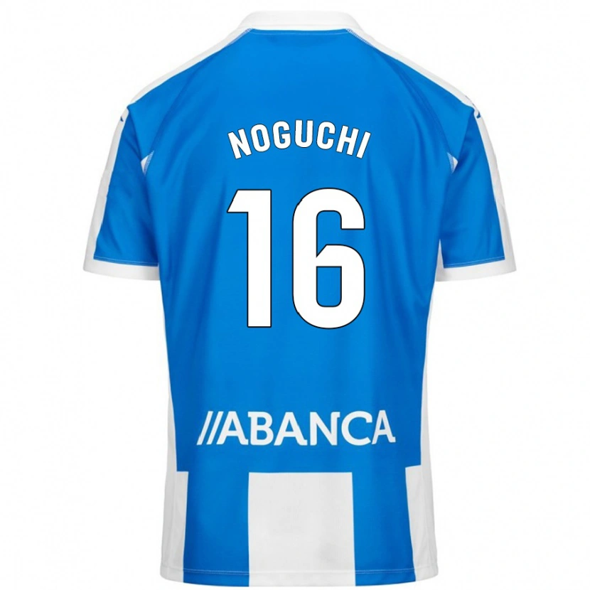 Danxen Mujer Camiseta Ayaka Noguchi #16 Azul Blanco 1ª Equipación 2024/25 La Camisa