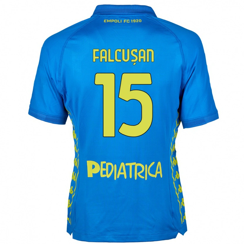 Danxen Mujer Camiseta Darius Fălcușan #15 Azul 1ª Equipación 2024/25 La Camisa