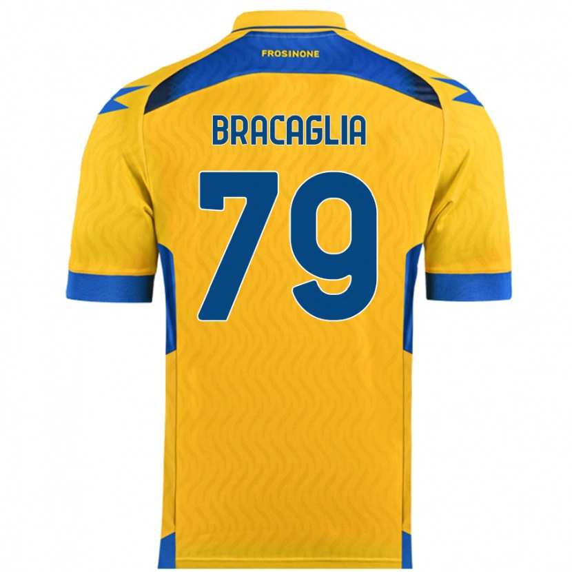 Danxen Mujer Camiseta Gabriele Bracaglia #79 Amarillo 1ª Equipación 2024/25 La Camisa