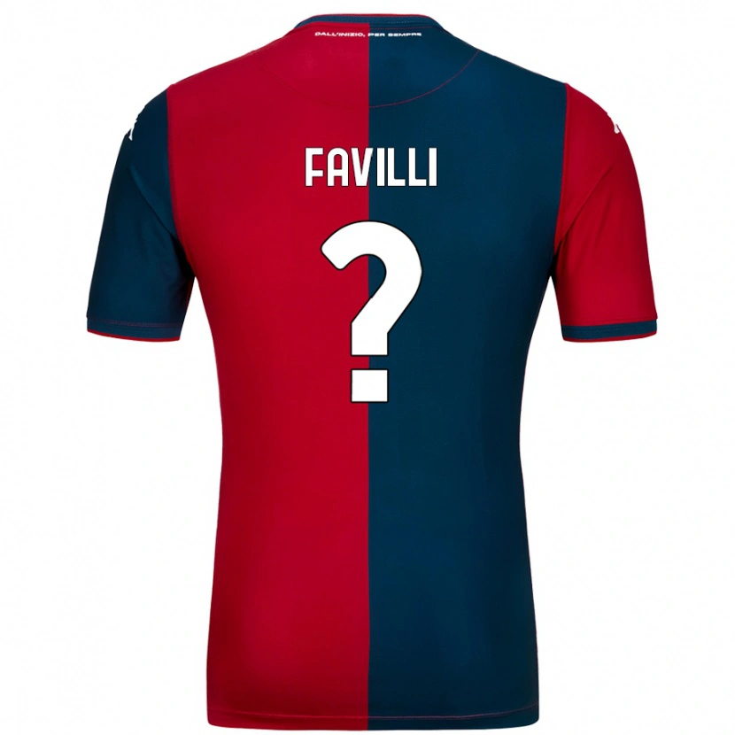 Danxen Mujer Camiseta Andrea Favilli #0 Rojo Azul Oscuro 1ª Equipación 2024/25 La Camisa