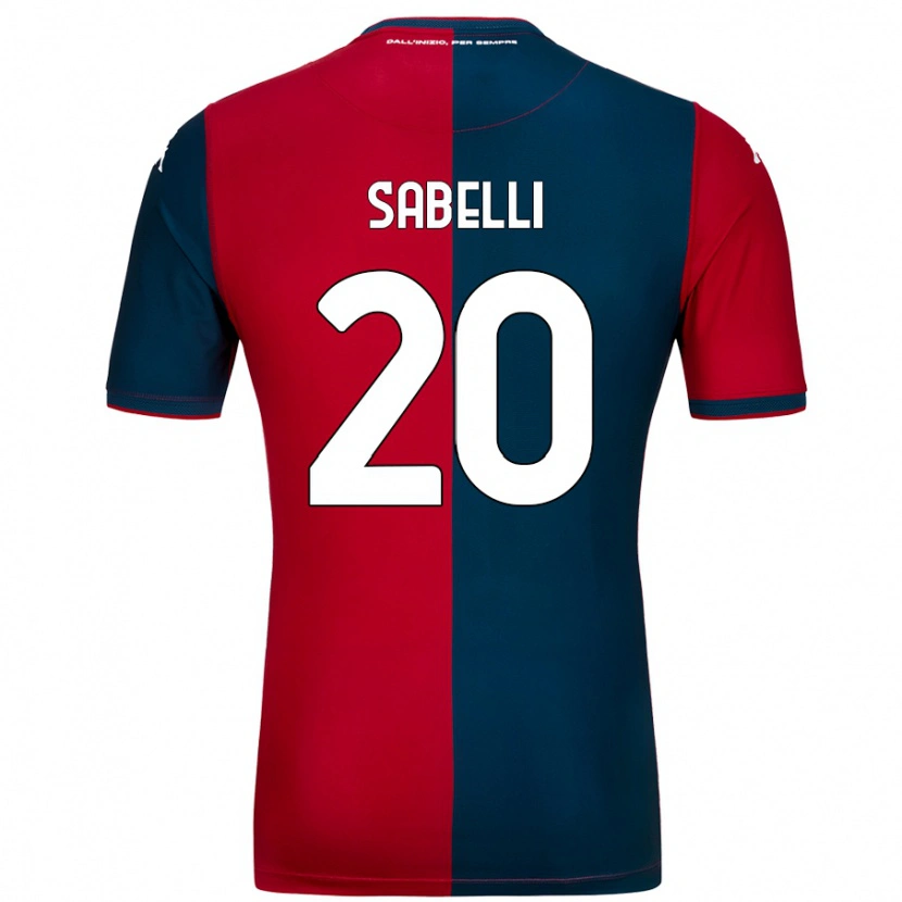 Danxen Mujer Camiseta Stefano Sabelli #20 Rojo Azul Oscuro 1ª Equipación 2024/25 La Camisa