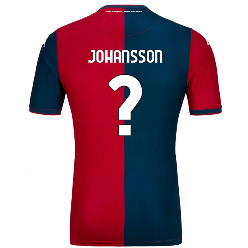 Danxen Mujer Camiseta Vincent Johansson #0 Rojo Azul Oscuro 1ª Equipación 2024/25 La Camisa