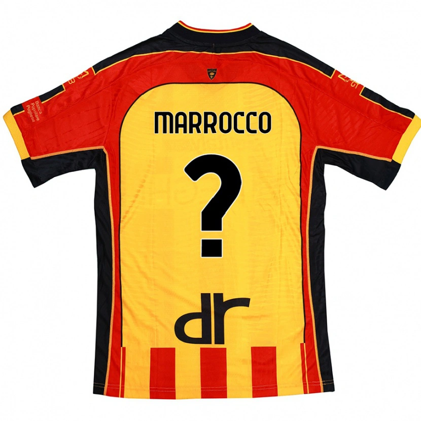 Danxen Mujer Camiseta Iacopo Marrocco #0 Amarillo Rojo 1ª Equipación 2024/25 La Camisa