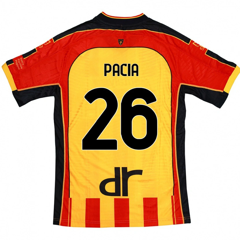 Danxen Mujer Camiseta Fabiano Pacia #26 Amarillo Rojo 1ª Equipación 2024/25 La Camisa