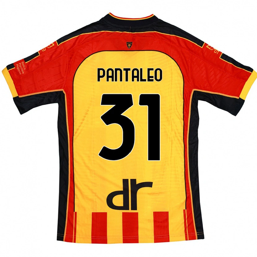 Danxen Mujer Camiseta Dario Pantaleo #31 Amarillo Rojo 1ª Equipación 2024/25 La Camisa