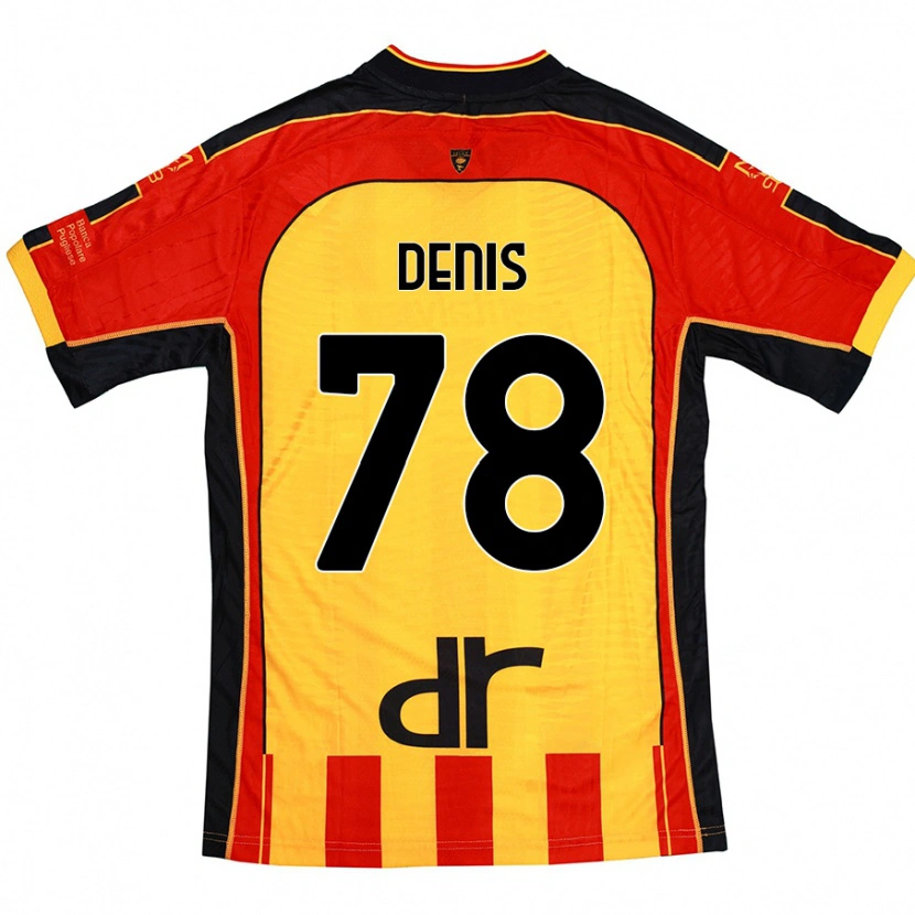 Danxen Mujer Camiseta Max Denis #78 Amarillo Rojo 1ª Equipación 2024/25 La Camisa