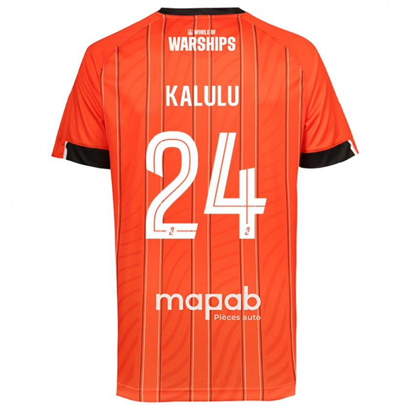 Danxen Mujer Camiseta Gédéon Kalulu #24 Naranja 1ª Equipación 2024/25 La Camisa