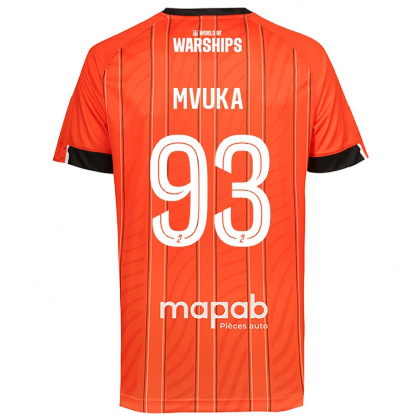 Danxen Mujer Camiseta Joel Mvuka #93 Naranja 1ª Equipación 2024/25 La Camisa