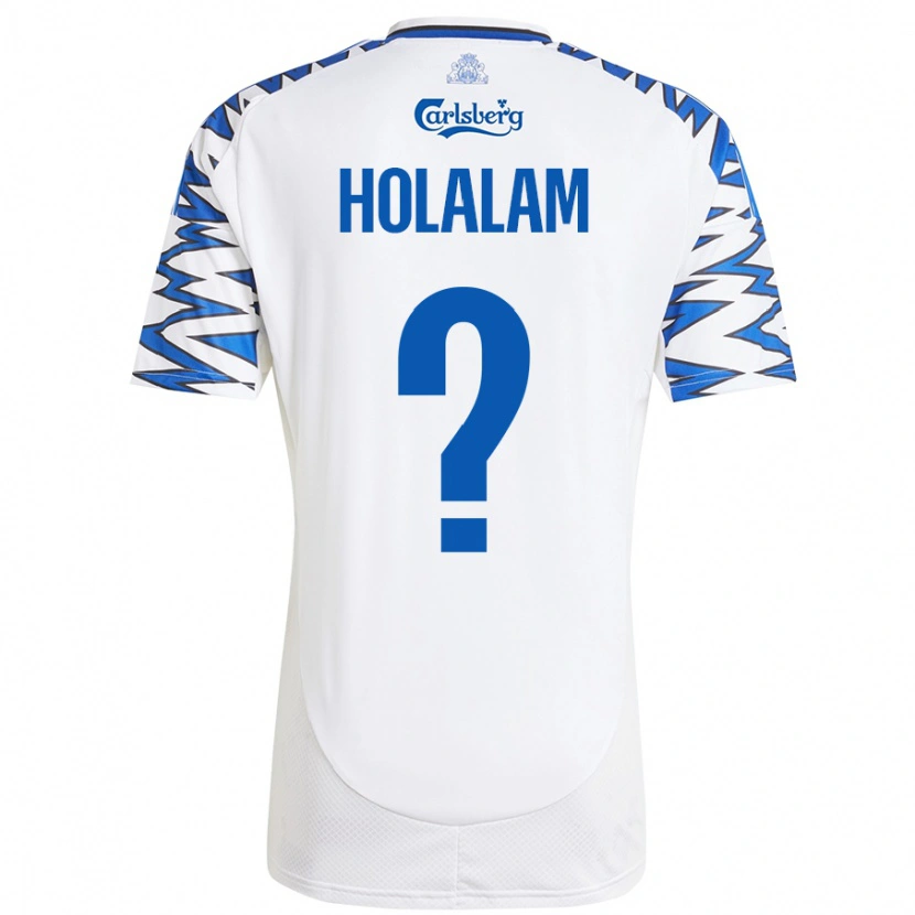 Danxen Mujer Camiseta Ishaq Holalam #0 Blanco Azul Cielo 1ª Equipación 2024/25 La Camisa